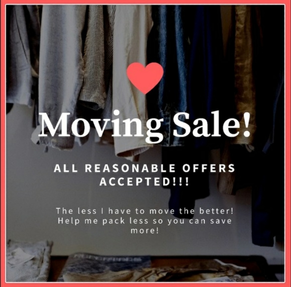 Moving sale